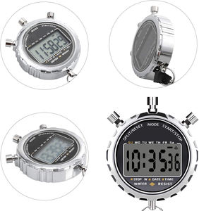 Metal Pocket Stopwatch With Recall Sports Digital Run Stopwatch <b>Timer</b> LCD Professional Stopwatches - Product Image 2