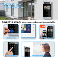 Interphone vidéo bidirectionnel multi-appartements avec reconnaissance faciale, résistant à l'eau, installation facile, écran tactile 7 pouces, Tuya