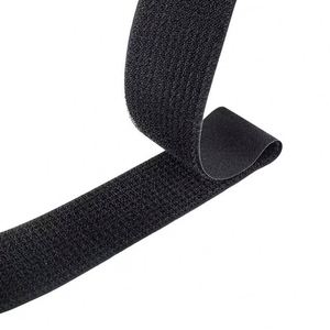 Bande auto-agrippante noire 100 % nylon, crochets et boucles sur un seul côté - Product Image 1