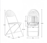 Chaise pliante portable moderne et minimaliste en métal noir, vente en gros d'usine, pour extérieur, jardin, concert, stade, mobilier de salle à manger