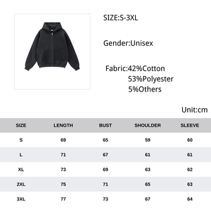 Sudaderas con capucha con logotipo de marca personalizado para hombre con parches de chenilla Sudadera con capucha con cremallera polar de algodón pesado Sudaderas con capucha lisas con cremallera completa para hombre - Product Image 6