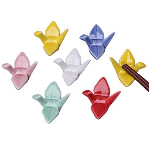 Support à baguettes en céramique et porcelaine, forme <span class=keywords><strong>grue</strong></span> <span class=keywords><strong>origami</strong></span> japonaise, repose-baguettes, porte-stylo, porte-brûleur d'encens, décoration de table pour la maison - Product Image 1