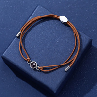 Nouveau bracelet de couple pour la Saint-Valentin, en acier inoxydable, avec projection HD « Je t'aime » en 100 langues, bijou de main pour les amoureux