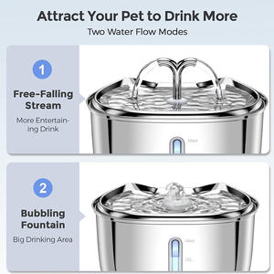 <span class=keywords><strong>Fontaine</strong></span> à eau automatique en acier inoxydable <span class=keywords><strong>pour</strong></span> animaux de compagnie, prix d'usine abordable, <span class=keywords><strong>pour</strong></span> chats, chiens, oiseaux, intérieur, écologique - Product Image 5