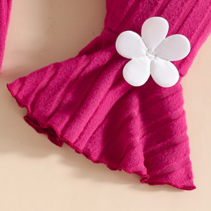 <span class=keywords><strong>Pantaloni</strong></span> a maniche lunghe con collo alto floreale Casual da ragazza autunno inverno con Set Casual a collo alto e elegante e confortevole - Product Image 4