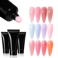 Extensions d'ongles non jaunes KNC 31 couleurs gel uv OEM marque privée gel dur rose acrylique UV LED Gel 30g échantillon gratuit