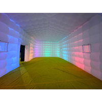 Grande tente de fête gonflable blanche de 28x18 pieds avec éclairage LED pour adultes, événements en plein air, de l'usine Sino Inflatables