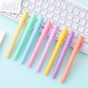 Mini <span class=keywords><strong>Highlighter</strong></span> bút văn phòng phẩm thiết lập dễ thương huỳnh quang đánh dấu với bàn chải phẳng tip 6 màu sắc cho các trường học sử dụng lấy cảm hứng từ kem - Product Image 3
