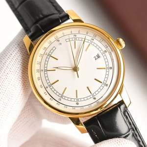 Montre pour homme de luxe haut de gamme, de qualité supérieure, de marque populaire, élégante, avec bracelet en cuir, mécanique, simple et tendance - Product Image 1