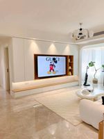 Mueble de TV Flotante Minimalista de Nogal con LED - Tamaño Personalizado OEM