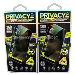 Boîte de protection d'écran de confidentialité emballage en verre trempé anti-espion de confidentialité paquet d'écran de téléphone portable de téléphone portable - Product Image 1