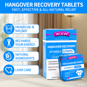 Vente flash : Bandes buccales contre la gueule de bois avec chardon-marie et vitamine C pour le soutien du foie et l'énergie - Product Image 2