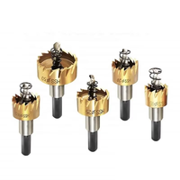 Jeu de 5 forets à trous diamantés HSS de 16-30 mm, pour métal, bois, plastique, acier rapide, tige hexagonale