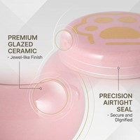 Urne funéraire de luxe en céramique pour animaux de compagnie (chats et chiens), faite à la main, scellée, pour cendres, avec design écologique