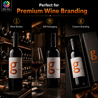 Etiquetas de Vino Personalizadas en Papel con Textura de Madera 3D, Etiquetas de Botella con Relieve para Empaquetado de Bodega, OEM ODM