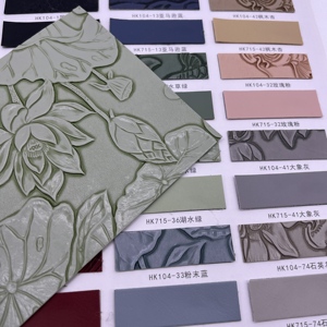 Embossed PVC Leather Fabric Floral <strong>Koi</strong> Pattern Synthetic Leather for Sofa Upholstery Bags Decorative Material - Product Image 6