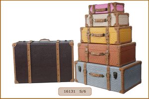 Mới cổ điển bằng gỗ lưu trữ hành lý Vali thân cây Bộ hình chữ nhật hình dạng cho trang trí nội thất - Product Image 4