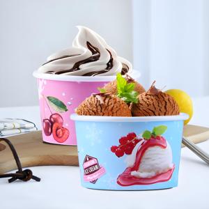 Cuenco de papel para helados de grado alimenticio PE desechable personalizado para llevar a prueba de agua/tablero de marfil a prueba de aceite/papel para tazas de helado FBB - Product Image 5