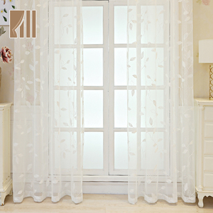 Cortina 100 poliéster para ventana, cortina limpia, a la moda, con tela floral - Product Image 4