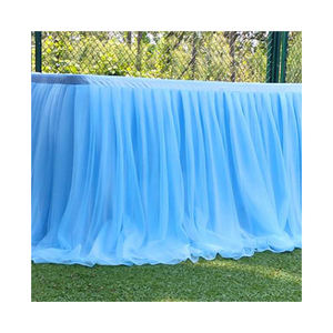 Fournitures d'événement Tulle Tutu Design Jupe de table de fête de mariage Plinthe jetable Décoration pour tables - Product Image 6
