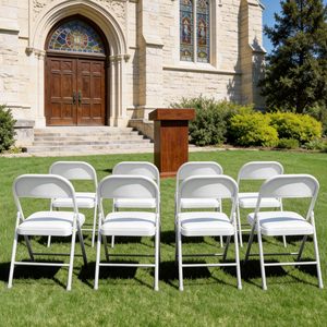 Outdoor White Colors Wedding Banquet Event <b>Stackable</b> Foldable Plastic Resin Folding <b>Chairs</b> - Product Image 5