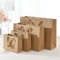 Sacs en papier kraft brun personnalisés pour les boutiques de vêtements, les bougies, l'emballage artisanal - Sacs rectangulaires réutilisables et écologiques