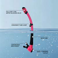 Tuba de plongée sous-marine étanche en silicone de qualité alimentaire avec embout buccal et tube respiratoire en PVC anti-fuite pour l'entraînement à la natation