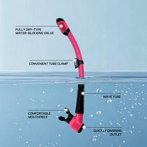 Tubo de Snorkel para Buceo en Aguas Poco Profundas, Boquilla de Silicona de Grado Alimenticio, Tubo de Respiración de PVC a Prueba de Fugas para <span class=keywords><strong>Entrenamiento</strong></span> de Natación - Product Image 2