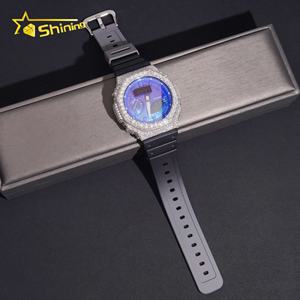 Hiphopstijl 925 Zilver Iced Out Ga2100 Pass Diamond Tester Moissanite Ijskoud Horloge Case Bezel - Product Image 6