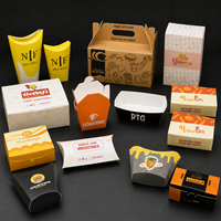 Fournisseur de contenants jetables personnalisés avec logo pour emballages alimentaires (burgers, poulet frit, frites) pour les chaînes de restauration rapide