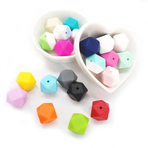 137 colores, envío rápido, productos en stock, superventas, cuentas hexagonales de silicona multicolor, ecológicas, no tóxicas, para cadena de chupete de bebé - Product Image 2