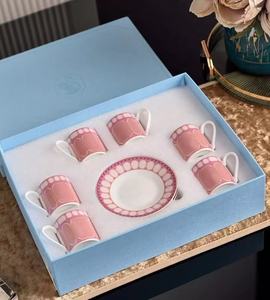 ชุดแก้วกาแฟเอสเพรสโซ่สไตล์อิตาเลียนเรียบหรู ทำจากโบนไชน่า 6 ชิ้น เป็นมิตรกับสิ่งแวดล้อม เหมาะสำหรับเป็นของขวัญสำหรับจิบน้ำชายามบ่าย - Product Image 1