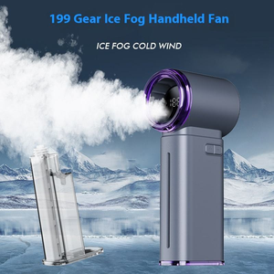 Portable Facial <b>Mist</b> Fan Detachable Water Tank Ice <b>Mist</b> Hair Dryer Spa Cooling Fan for Home Travel - Product Image 2