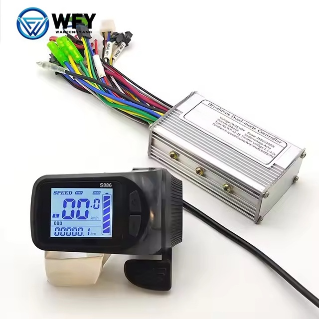 24V 36V 48V 250W 350W 13A 15A Universal Drive Controller S886 LCD Display Throttle Kit E-bike Brushless Motor Hall Sensor