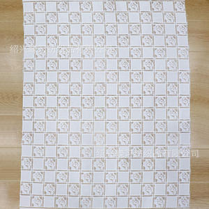 Nuovo eco-friendly coreano stile francese RX7058 a scacchiera roseto Crochet tessuto in Voile ricamato per tovaglia - Product Image 4