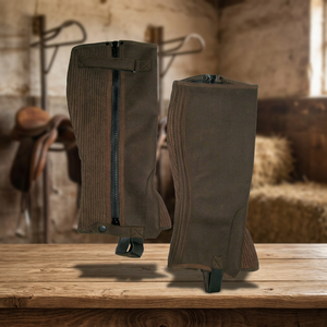 Primo Equine Demi-chaps anglais de haute qualité Ammara avec fermetures à glissière et boutons, tailles et couleurs personnalisables, lavables en machine - Product Image 3