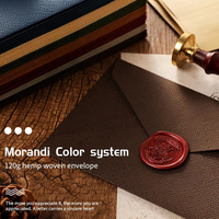 Amplop Kertas Pola Rami dengan Segel 16*11.3cm Desain Retro Elegan Merek HAOYINXIANG MOQ 10 Produsen