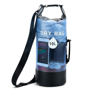 Transparent PVC Waterproof Dry Bag 10L With Phone Pocket Outdoor Swimming Beach Storage <b>Backpack</b> Unisex - Product Image 5