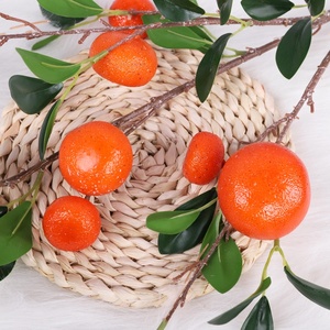 Qiaoqihao — <span class=keywords><strong>faux</strong></span> <span class=keywords><strong>Fruits</strong></span> décoratifs, 7 têtes par lot, artisanal, ongulaire Orange, pour la <span class=keywords><strong>décoration</strong></span> de la maison - Product Image 5