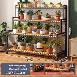 Support de <span class=keywords><strong>Plantes</strong></span> Métallique Réglable à 3/4/5 Niveaux pour Intérieur et Extérieur, Étagère à Fleurs pour Salon, Balcon, <span class=keywords><strong>Jardin</strong></span> KC-R1054 - Product Image 5