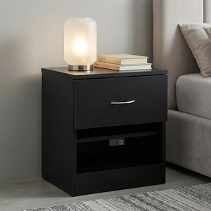 Comodino Moderno Nascosto in Legno con Cassetti Contenitore, <span class=keywords><strong>Mobiletto</strong></span> Organizer per Camera da Letto e Arredamento Casa - Product Image 2
