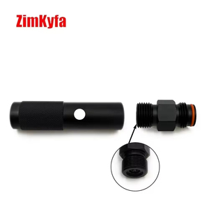 Adaptador de Cartucho de CO2 de Cambio Rápido Zimakyfa de 12g, Aleación de Aluminio Negra (QPJT-G1/2) para Tanque de CO2 con Rosca G1/2-14 - Product Image 5