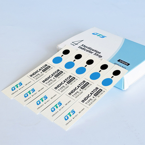 Tarjetas Indicadoras Químicas de <span class=keywords><strong>Vapor</strong></span> de Clase 4 de Fábrica, Tarjetas de Papel Médico con Cambio de Color de Azul a Negro, Certificación ISO13485 - Product Image 4
