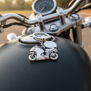 Porte-clés blanc/noir pour motos, accessoires de moto sans boîte - Product Image 3
