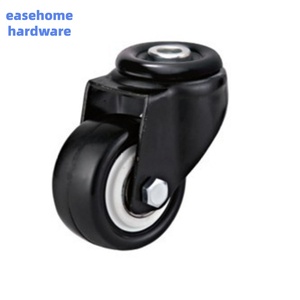 Möbel-Schwenkrolle mit Bremse, PVC-Räder, 40 kg Tragkraft, leise, langlebig, Plattenmontage - Product Image 5