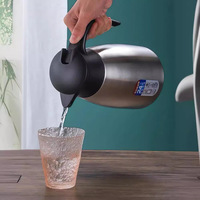 Termos Vakum Stainless Steel 304, Teko Kopi Terisolasi Untuk Rumah Kantor Hotel, Botol Air Kapasitas Besar 2L