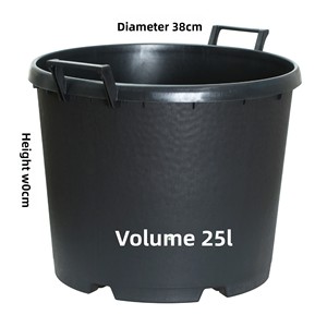 P473 Ensemble de pots de <span class=keywords><strong>jardin</strong></span> robustes de style ferme 25L avec poignée de transport pour la décoration de bureau et de maison Finition par injection - Product Image 2