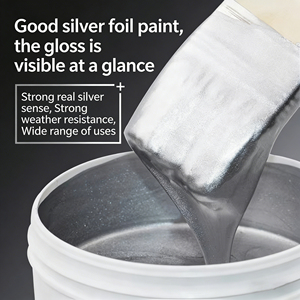 Flash Silver Paint, Metallic Coating with Real Silver <b>Texture</b>, Silver <b>Roller</b> Coating for Craft Decoration - Product Image 3