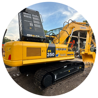Excavatrice sur chenilles d'occasion Komatsu PC350 PC300 de 35 tonnes, d'origine japonaise, faible nombre d'heures, diesel hydraulique, excellent état