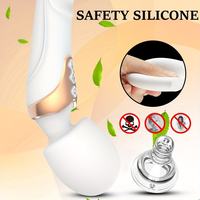 Masajeador de Doble Extremo Potente y Más Vendido, 10 Vibraciones, Silicona Recargable, Resistente al Agua, Juguetes Sexuales Potentes para Mujeres